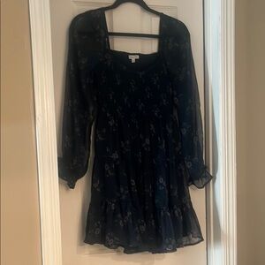 Patrons of Peace Navy Long Sleeve Dress